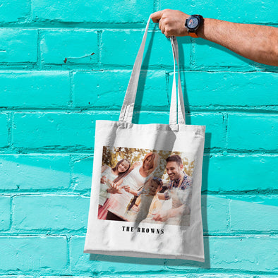 Custom Design With Your Own Text And Your Photo Tote Bag