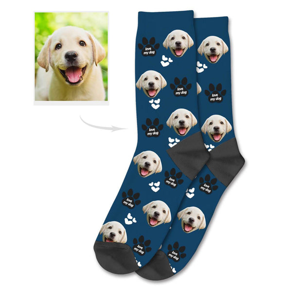 Custom Puppy Photo Socks