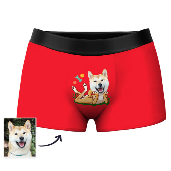 Custom Made Dog Photo Face Boxers Shorts
