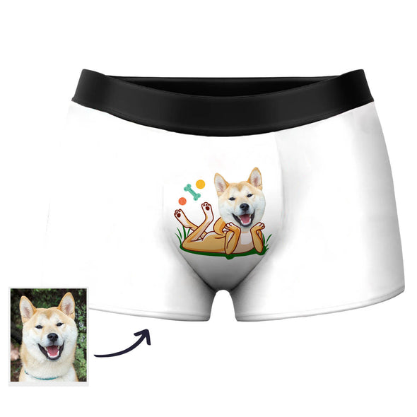 Custom Made Dog Photo Face Boxers Shorts