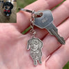 Dog Photo Keychain Cat Photo Keychain Custom  Animal Photo Engraved Keychain
