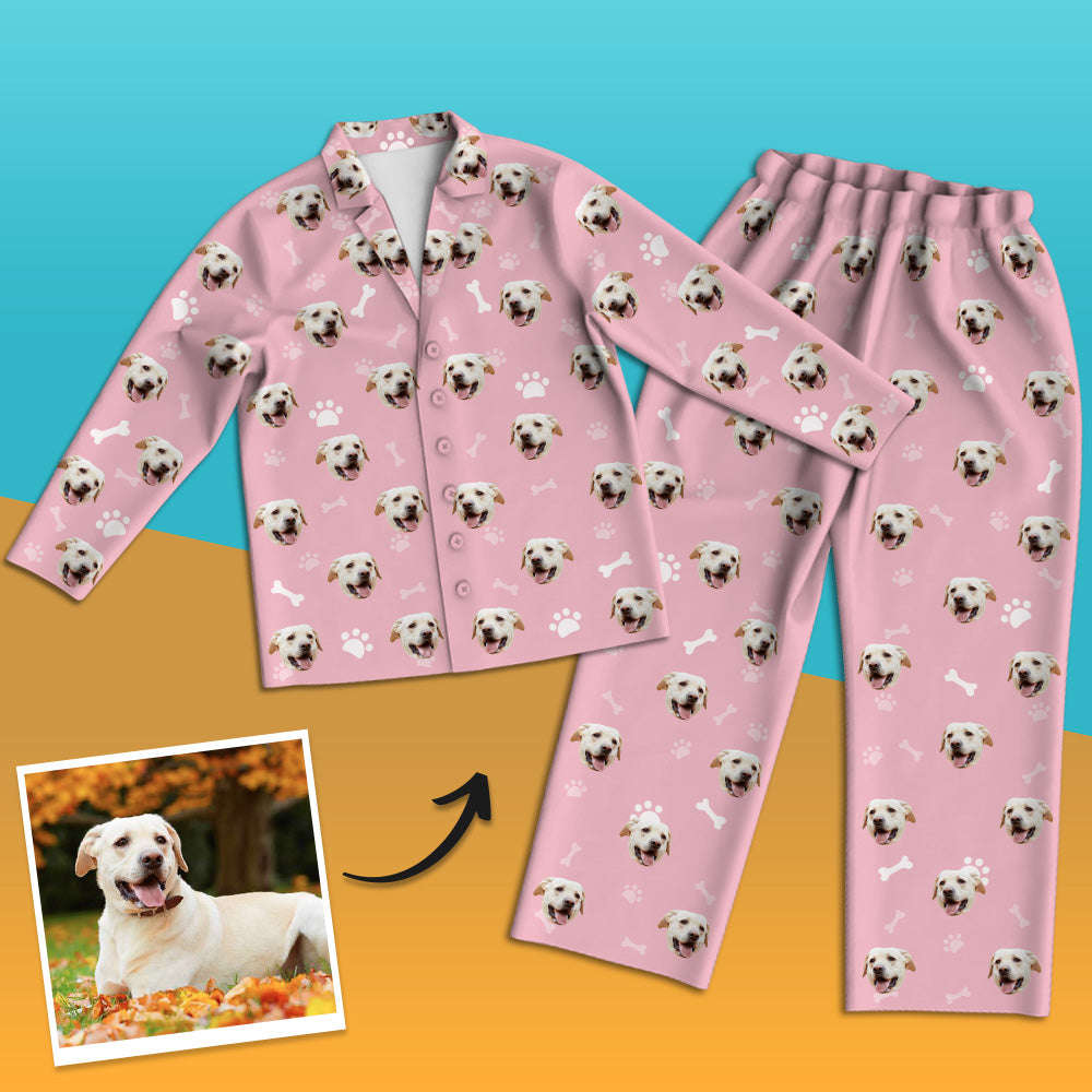 Dog Face Pajamas Custom Pajamas with Dog Photo Personalized Dog Photo –  Yourphotosocks