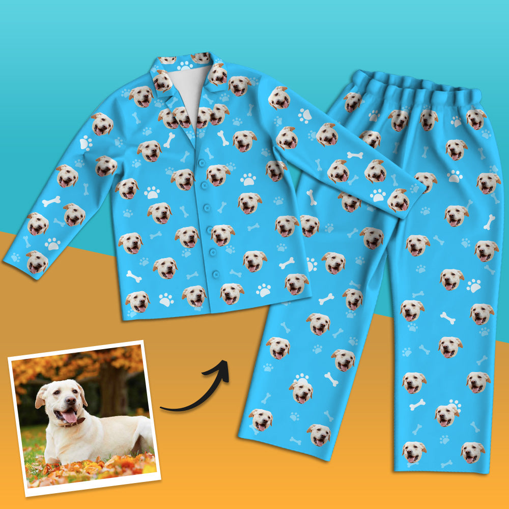 Dog Face Pajamas Custom Pajamas with Dog Photo Personalized Dog Photo –  Yourphotosocks