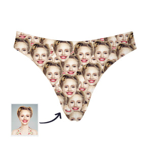 Face Thongs Custom Photo Thongs Gift for Girlfriend