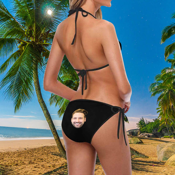 Personalized Face Bikini Women's Two Piece Summer Beach Swimsuit Personalized Bathing Suit