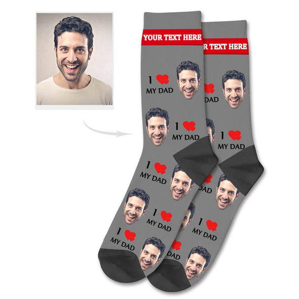 Custom Socks with Dad's Photo Custom socks for Dad