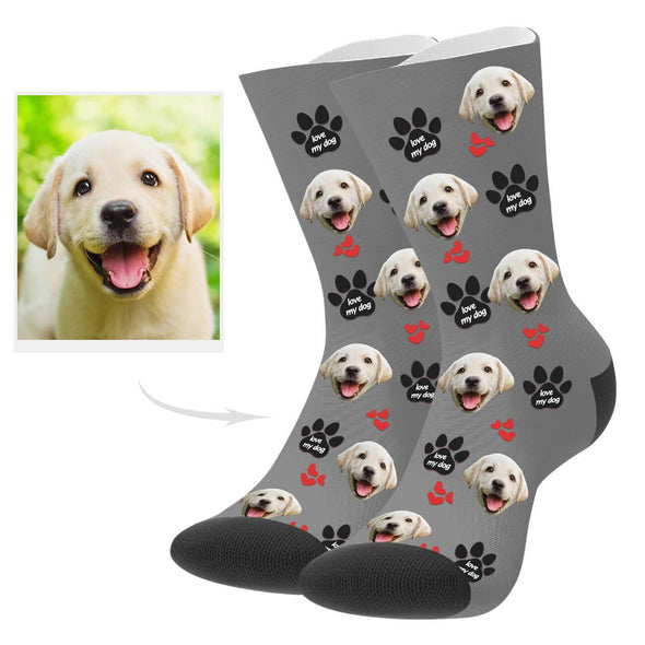 Dog Photo Socks Dog Face Socks Dog Photo on Socks