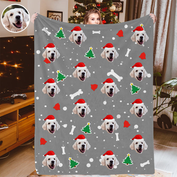 Dog Cat Christmas Blankets Custom Pet Christmas Blankets Fleece Throw Blanket Christmas Gift