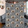 Personalized Dog Face Cat Face Blanket Custom Blankets with Cat Dog Photo Fleece Throw Blanket