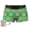Cat Face on Boxers Custom Face Shorts with Cat Head Gift for Cat Dad