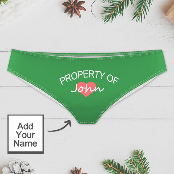 Custom Property of Panties with Name Anniversary Gift for Girfriend
