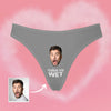 Custom Christmas Thongs Face on Thongs Anniversary Gift for Wife