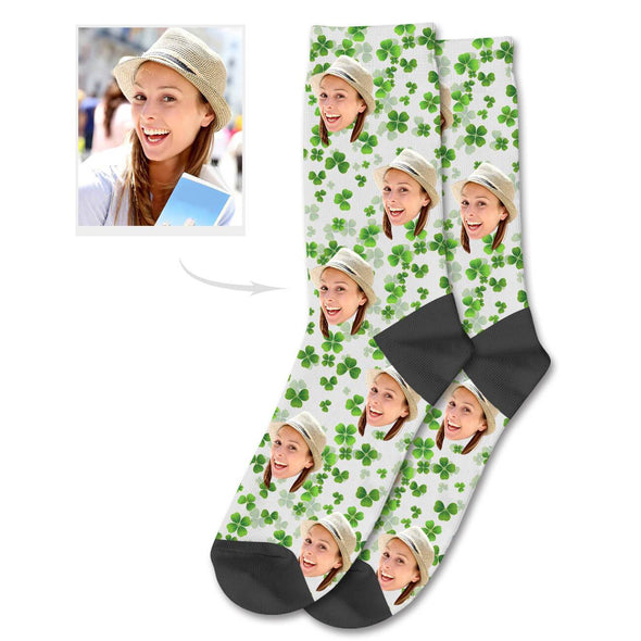 Custom Flower Photo Socks