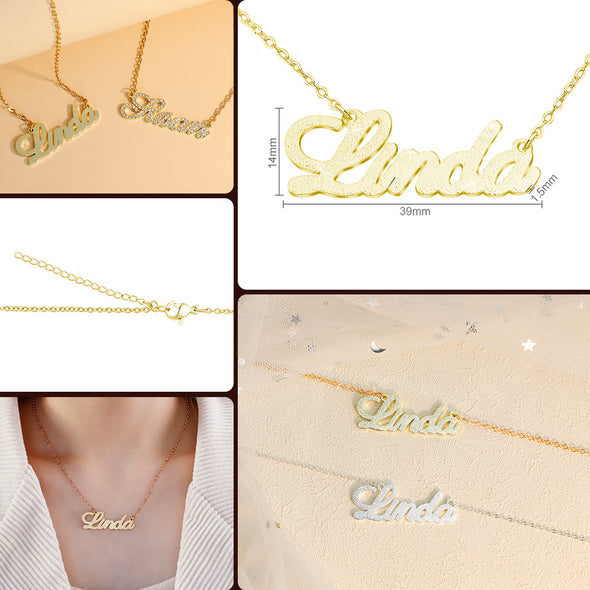 Personalized Name Necklace with Diamond Customized Necklace Gift for Lover Anniversary Gift