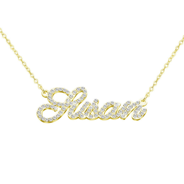 Name Necklace with Diamond Customized Necklace Anniversary Gift