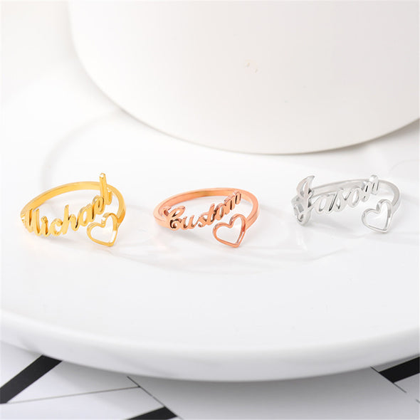 Womens Name Ring Personalized Name Ring Anniversary Gift
