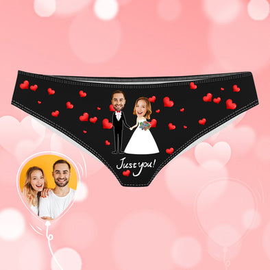 Anniversary Gift for Girlfriend Wife Custom Underwear Custom Photo Panties