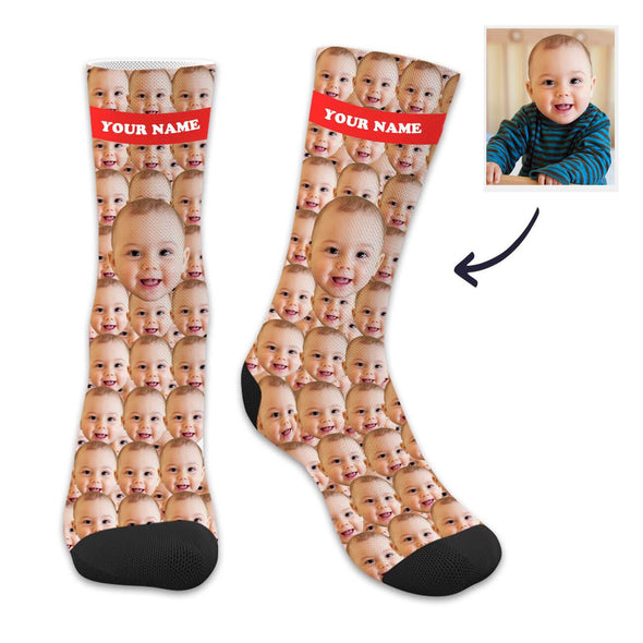 Custom Face Socks with Your Name