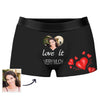 Custom Photo Boxer with Face Love it Photo Shorts