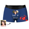 Custom Photo Boxer with Face Love it Photo Shorts