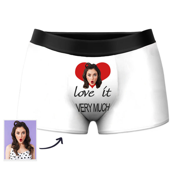 Custom Photo Boxer with Face Girlfriend's Face Photo Shorts