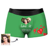 Custom Photo Boxer with Face Love it Photo Shorts