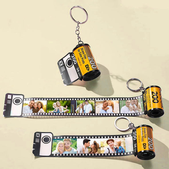 Valentine's Day Gift for Lover Custom Camera Roll Keychain with Pictures