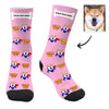 Custom Super Dog Photo Socks with Text