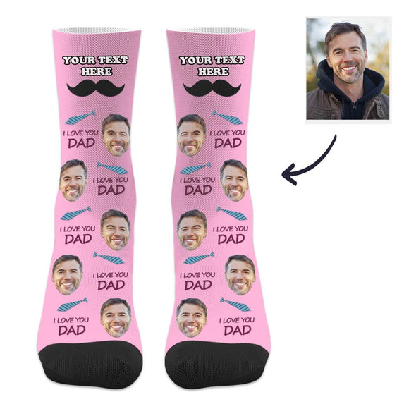 Custom Dad Socks with Text Gift for Dad