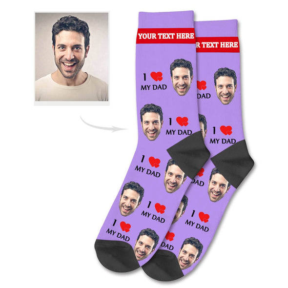 Custom Socks with Dad's Photo Custom socks for Dad