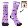 Custom Super Dog Photo Socks with Text
