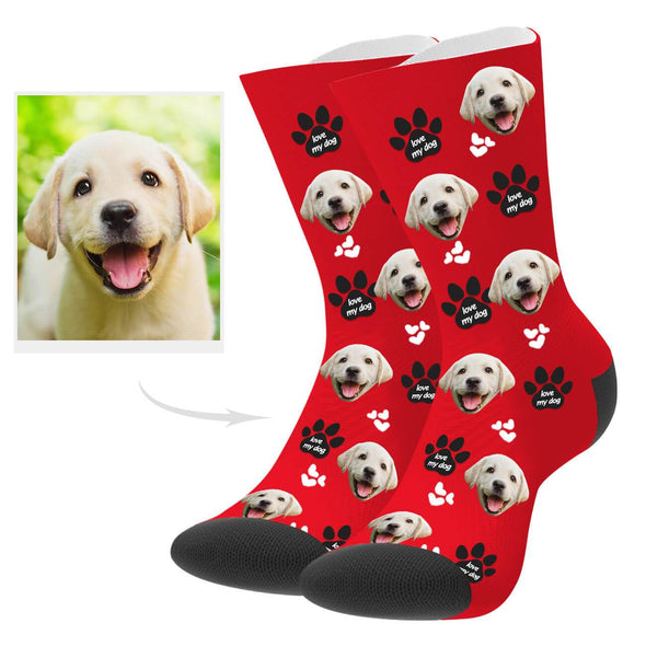 Dog Photo Socks Dog Face Socks Dog Photo on Socks