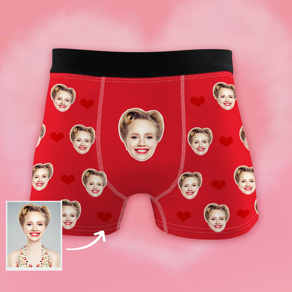 Custom Face Boxers Party Gag Gift for Husband Face on Boxers