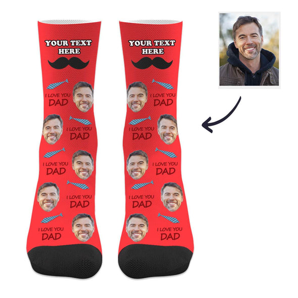 Custom Dad Socks with Text Gift for Dad