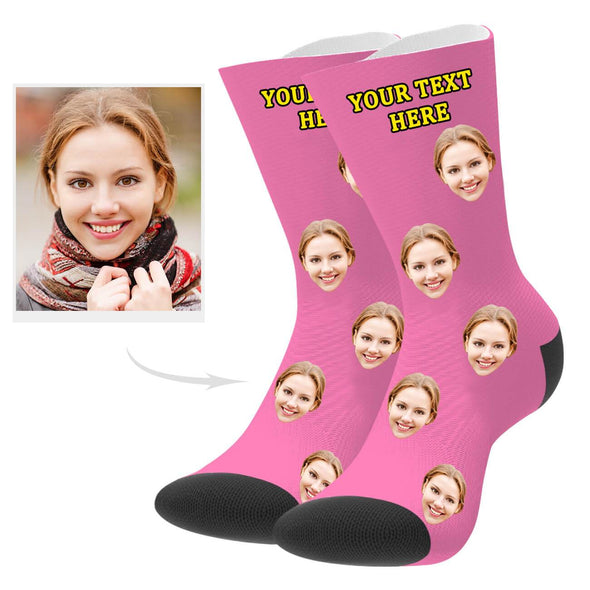 Custom Photo Socks with Your Text