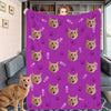 Custom Blankets with Cat Dog Photo Personalized Dog Multi-Heads Blankets Fleece Throw Blanket
