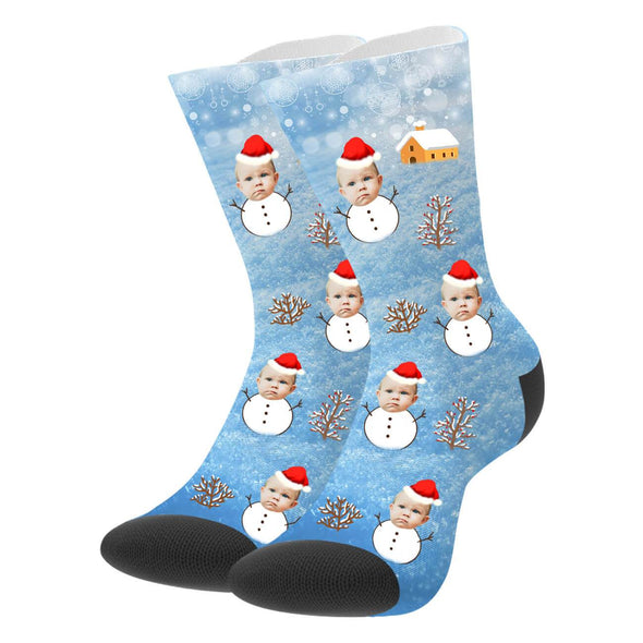 Custom Christmas Snowman Socks