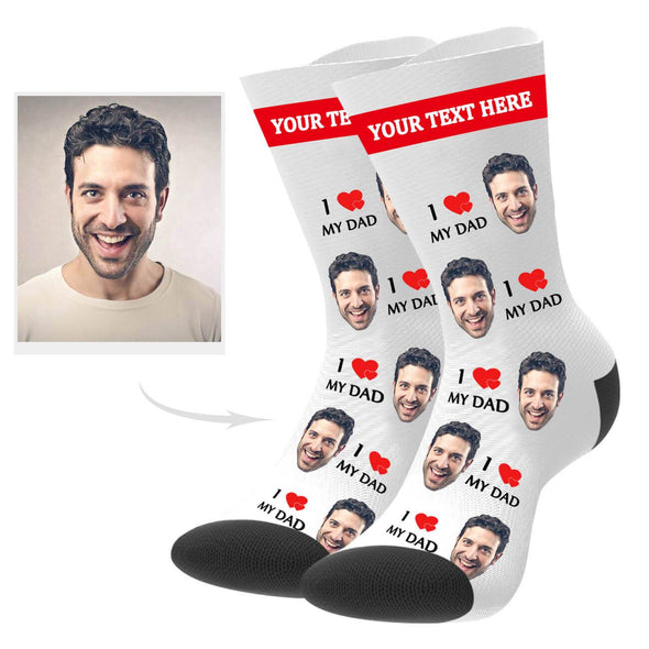 Custom Love Dad Socks with Text